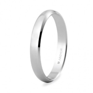 Alianza de boda oro blanco 3mm  -