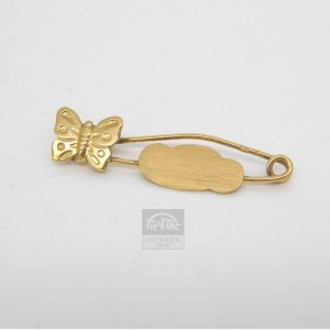 Alfiler de oro forma mariposa para bebé - 360564-54755