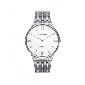 Reloj acero extrapano esfera blanca hombre -