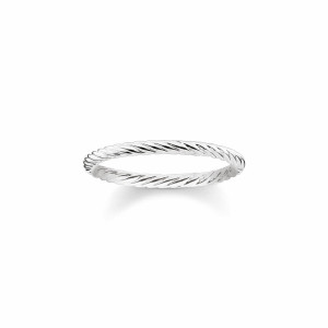 Anillo fino espiral plata -