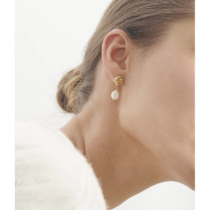 Pendientes perla SALT oro - PE104461