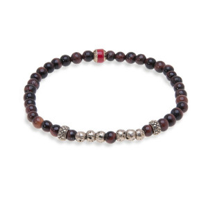 Pulsera PLATADEPALO bolas ojo de buey -