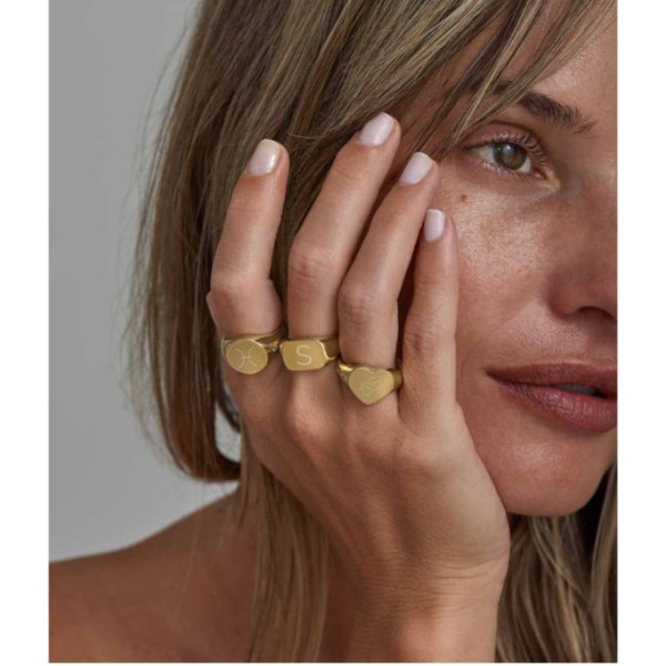Anillo sello plata online y oro