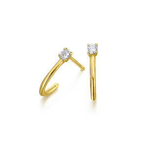 Pendientes diamante oro amarillo -