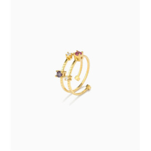 Anillo TUSCANY 2 Vueltas VIOLET Oro - SYR20012-16