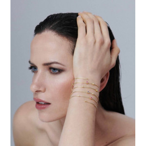 Pulsera TUSCANY 5 Vueltas VIOLET Oro - SYB20011