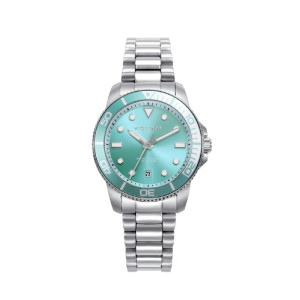Reloj acero y aluminio verde 100m. - 42444-67