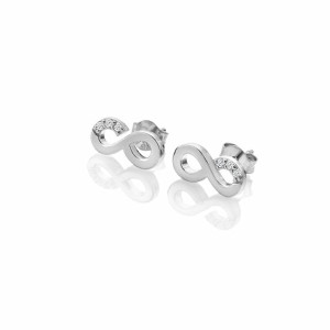 Pendientes Infinity plata diamante natural -