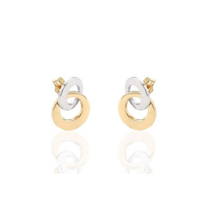 Pendientes entrelazados oro 18kts -