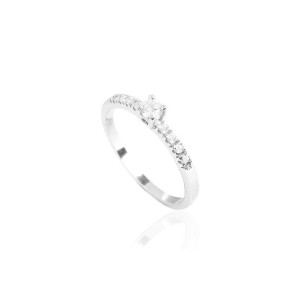 Sortija oro blanco diamantes - 65-1279-1SB