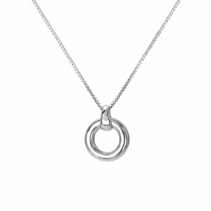 Colgante círculo plata diamante -