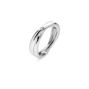 Anillo Aura plata y diamante natural -