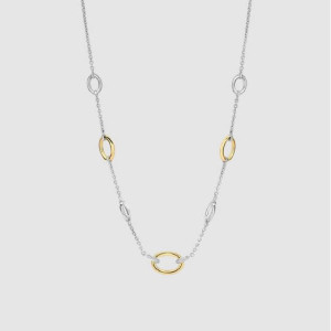 Collar Ti Sento eslabones plata bicolor -