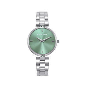 Reloj acero esfera verde brazalete acero - 401300-67