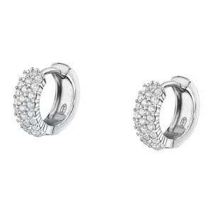 Aros de plata gruesos con circonitas -