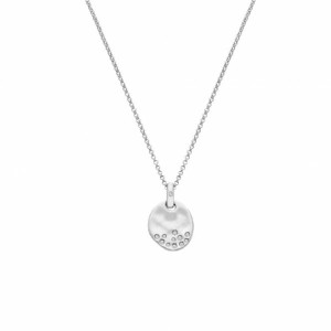 Colgante plata con diamante natural -