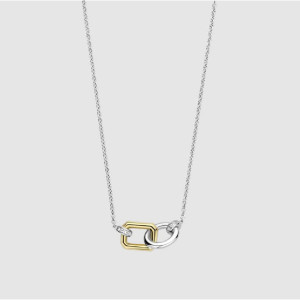 Collar Ti Sento plata bicolor -