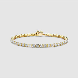 Pulsera Ti Sento riviere circonitas plata dorada -